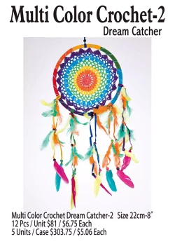 Multi Color Crochet Dream Catcher-2